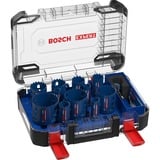 Bosch 2 608 900 448 sierra de corona Taladro 11 pieza(s) Establecer, Taladro, Ladrillo, Metal, Plástico, Azulejo de cerámica, Acero inoxidable, Madera, Azul, Rojo, 6 cm, 20,22,25,32,35,40,44,51,60,68,76 mm
