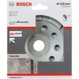 Bosch Disco de copa de diamante estándar para concreto, Ø 125mm, Rueda de esmeril 