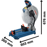 Bosch Sierra de corte para metal inalámbrica GCD 18V-355 Professional solo, 18 Voltios, Sierras de corte a inglete y a bisel azul