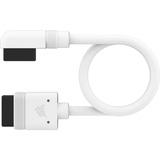 Corsair iCUE LINK Cable delgado, 200mm, 90° en ángulo blanco