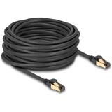 DeLOCK Cable de red RJ-45 Cat.6a S/FTP, con cable en bruto Cat.7 negro