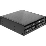 DeLOCK Marco intercambiable de 5.25″ para 4 x 2.5″ SATA HDD / SSD, Chasis intercambiable negro