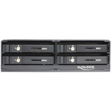 DeLOCK Marco intercambiable de 5.25″ para 4 x 2.5″ SATA HDD / SSD, Chasis intercambiable negro