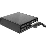 DeLOCK Marco intercambiable de 5.25″ para 4 x 2.5″ SATA HDD / SSD, Chasis intercambiable negro
