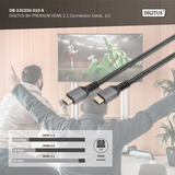 Digitus Cable de conexión HDMI Ultra High Speed, con Ethernet, UHD 8K negro/Gris