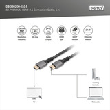 Digitus Cable de conexión HDMI Ultra High Speed, con Ethernet, UHD 8K negro/Gris