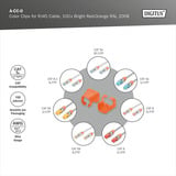 Digitus Clips de color para cables de parche - Naranja, Cubierta naranja