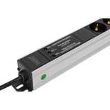 Digitus Regleta de enchufes PDU con perfil de aluminio, 9 salidas negro/Aluminio