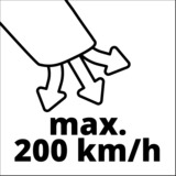 Einhell GP-LB 18/200 200 kmh, Soplador de hojas rojo/Negro, Soplador manual, 200 kmh, 670 m³/h, Negro, Rojo, Plata, Batería, 2,16 kg