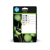 HP Paquete de 4 Cartuchos de Tinta Original 937 CMYK Rendimiento estándar, Negro, Cian, Magenta, Amarillo, 4 pieza(s), 1250 páginas, 800 páginas, Formato combo