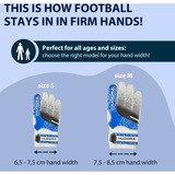 HUDORA Guantes de portero para niños, azul, Talla S azul/blanco