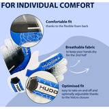 HUDORA Guantes de portero para niños, azul, Talla S azul/blanco