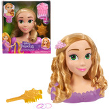Just Play Disney Princess - Cabeza de Estilismo Rapunzel, Cabeza de maquillaje y peluquería 