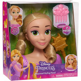 Just Play Disney Princess - Cabeza de Estilismo Rapunzel, Cabeza de maquillaje y peluquería 