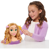 Just Play Disney Princess - Cabeza de Estilismo Rapunzel, Cabeza de maquillaje y peluquería 
