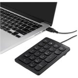 Kensington Teclado numérico con cable negro, USB, 21, Portátil/PC, Negro