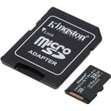 Kingston Tarjeta 32GB microSDHC Industrial C10 A1 pSLC + adaptador SD, Tarjeta de memoria negro, 32 GB, MicroSDHC, Clase 10, UHS-I, 100 MB/s, 80 MB/s