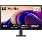 LG 27'' QHD Monitor pantalla para PC 68,6 cm (27") 2560 x 1440 Pixeles Quad HD Negro, Monitor LED negro, 68,6 cm (27"), 2560 x 1440 Pixeles, Quad HD, 5 ms, Negro