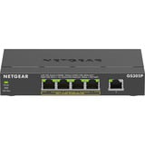 Netgear GS305Pv3 No administrado Gigabit Ethernet (10/100/1000) Energía sobre Ethernet (PoE) Negro, Interruptor/Conmutador negro, No administrado, Gigabit Ethernet (10/100/1000), Bidireccional completo (Full duplex), Energía sobre Ethernet (PoE), Montaje de pared