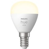 Philips Hue Bombilla esférica - Bombilla inteligente E14, Lámpara LED Philips Hue White Bombilla esférica - Bombilla inteligente E14, Bombilla inteligente, Blanco, Bluetooth/Zigbee, LED integrado, E14, Blanco suave