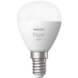 Philips Hue Bombilla esférica - Bombilla inteligente E14, Lámpara LED Philips Hue White Bombilla esférica - Bombilla inteligente E14, Bombilla inteligente, Blanco, Bluetooth/Zigbee, LED integrado, E14, Blanco suave