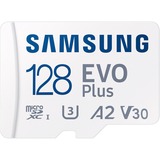 SAMSUNG MB-MC128S 128 GB MicroSDXC UHS-I, Tarjeta de memoria blanco, 128 GB, MicroSDXC, UHS-I, 160 MB/s, Class 3 (U3), V30