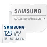 Samsung MB-MC128S 128 GB MicroSDXC UHS-I, Tarjeta de memoria blanco, 128 GB, MicroSDXC, UHS-I, 160 MB/s, Class 3 (U3), V30