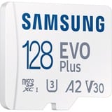 Samsung MB-MC128S 128 GB MicroSDXC UHS-I, Tarjeta de memoria blanco, 128 GB, MicroSDXC, UHS-I, 160 MB/s, Class 3 (U3), V30