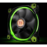 Thermaltake Riing 14 Carcasa del ordenador Ventilador 14 cm Negro, Verde negro/Verde, Ventilador, 14 cm, 1400 RPM, 28,1 dB, 51,15 cfm, Negro, Verde
