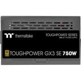 Thermaltake Toughpower GX3 SE 750W, Fuente de alimentación de PC negro
