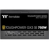 Thermaltake Toughpower GX3 SE 750W, Fuente de alimentación de PC negro
