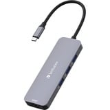Verbatim CMH-08 USB Tipo C 5000 Mbit/s Plata, Estación de acoplamiento gris, USB Tipo C, HDMI, USB 3.2 Gen 1 (3.1 Gen 1) Type-A, USB Tipo C, MicroSD (TransFlash), SD, 5000 Mbit/s, 30 Hz, Plata