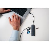 Verbatim CMH-08 USB Tipo C 5000 Mbit/s Plata, Estación de acoplamiento gris, USB Tipo C, HDMI, USB 3.2 Gen 1 (3.1 Gen 1) Type-A, USB Tipo C, MicroSD (TransFlash), SD, 5000 Mbit/s, 30 Hz, Plata
