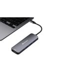 Verbatim CMH-08 USB Tipo C 5000 Mbit/s Plata, Estación de acoplamiento gris, USB Tipo C, HDMI, USB 3.2 Gen 1 (3.1 Gen 1) Type-A, USB Tipo C, MicroSD (TransFlash), SD, 5000 Mbit/s, 30 Hz, Plata