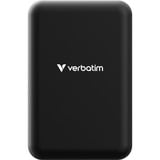 Verbatim Charge 'n' Go Essentials 20000 mAh Cargador inalámbrico Negro, Banco de potencia negro, 20000 mAh, Quick Charge 3.0, Cargador inalámbrico, 50 W, Negro