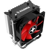 Xilence A402 Procesador Enfriador 9,2 cm Negro, Rojo, Plata, Disipador de CPU Enfriador, 9,2 cm, 600 RPM, 2200 RPM, 23,8 dB, 65,4 cfm