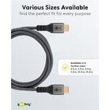 goobay Plus Cable HDMI de alta velocidad con Ethernet, 4K @ 60Hz gris