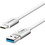 ADATA USB-C - USB 3.0, 1m cable USB USB 3.2 Gen 1 (3.1 Gen 1) USB C USB A 5 Gbit/s Blanco blanco/Plateado, 1m, 1 m, USB C, USB A, USB 3.2 Gen 1 (3.1 Gen 1), Macho/Macho, Blanco