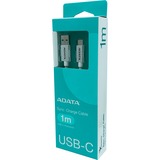 ADATA USB-C - USB 3.0, 1m cable USB USB 3.2 Gen 1 (3.1 Gen 1) USB C USB A 5 Gbit/s Blanco blanco/Plateado, 1m, 1 m, USB C, USB A, USB 3.2 Gen 1 (3.1 Gen 1), Macho/Macho, Blanco