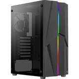 Aerocool Mecha Midi Tower Negro, Cajas de torre negro, Midi Tower, PC, Negro, ATX, micro ATX, Mini-ITX, Acrilonitrilo butadieno estireno (ABS), SPCC, Juego