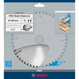 Bosch Hoja de sierra circular PRO Multi Material, Ø 190mm, 54 dientes 