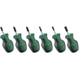 Bosch Juego de destornilladores cortos, 6 piezas verde/Negro