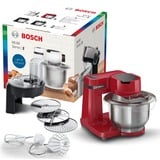 Bosch Serie 2 MUM robot de cocina 700 W 3,8 L Rojo rojo, 3,8 L, Rojo, Botones, 2,4 kg, 1,7 kg, 1,1 m