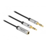 DeLOCK Adaptador negro/Plateado