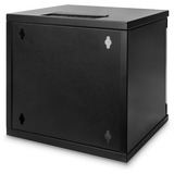 Digitus Caja de montaje en la pared 254 mm (10") - 312x300 mm (WxD), Armario IT negro, Bastidor de pared, 6U, 30 kg, Bloqueo del teclado, 5,33 kg, Negro