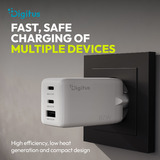 Digitus Cargador USB GaN 67W, 2x USB-C, 1x USB-A 