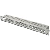 Digitus Panel para cableado con aberturas extraíbles para armario de 483 mm (19"), 1U, Guía para cable gris, 1U, Gris, China, 490 mm, 80 mm, 1960 cm³, 753,125 g