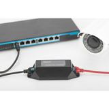 Digitus Repetidor Gigabit Ethernet PoE+, 802.3at 22 W, Repetidor PoE negro