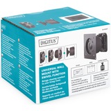 Digitus Soporte de pared universal giratorio negro, 360°, Pared, 800 g, 80 mm, 125 mm, 120 mm