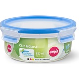 Emsa 508552 recipiente de almacenar comida Alrededor Cuenco 0,85 L Transparente 1 pieza(s), Caja transparente/Azul, Cuenco, Alrededor, 0,85 L, Transparente, Polipropileno (PP), Elastómero termoplástico (TPE), Alemania